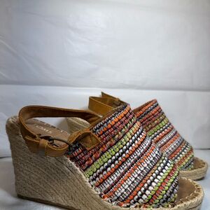TOMS Colorful Woven Wedge Sandals